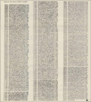 Figure 5. Hex dump of ZXGT compiler