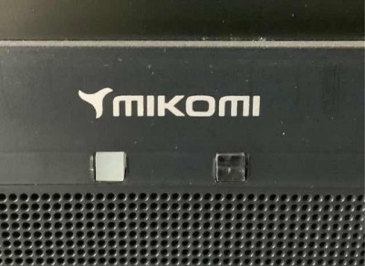 Mikomi LCD TV, model LCD15796BF - logo on front