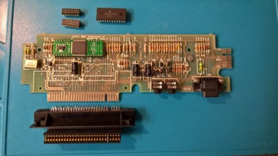 Interface 1 desoldered connector and chips