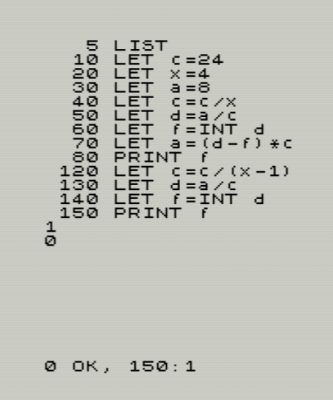 Floating point rounding errors on a ZX Spectrum 128K