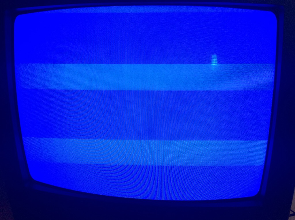 No signal - blue screen