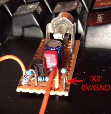 0V/GND connection on the ZX81 video buffer amp